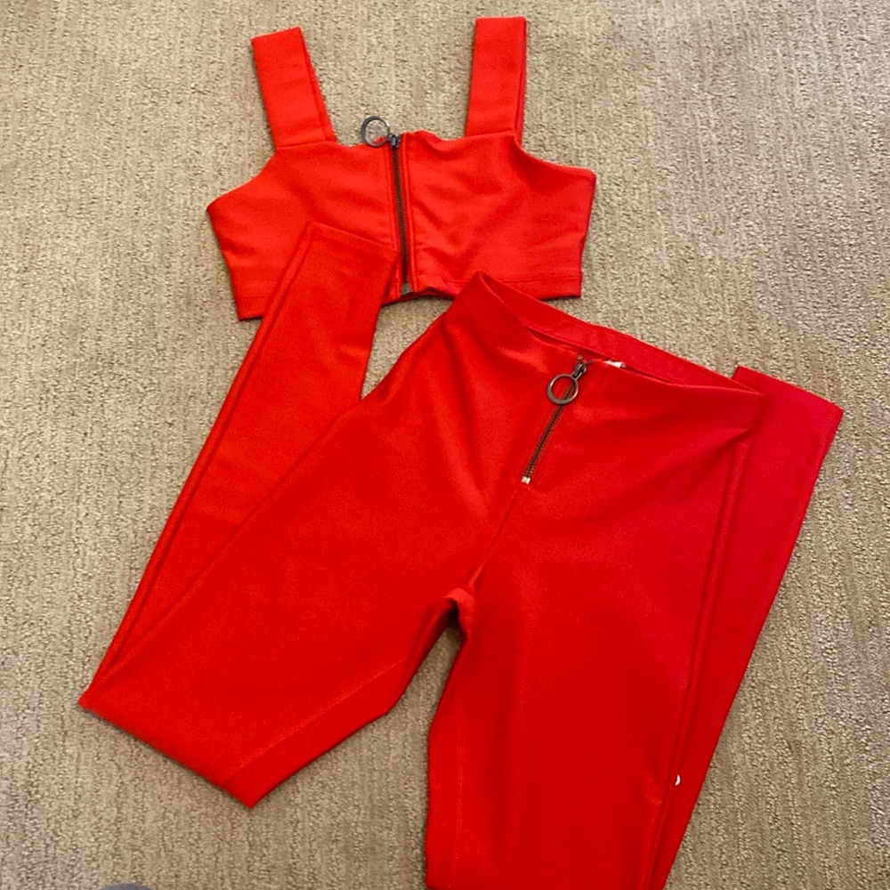 ALO Yoga Red Activewear Set